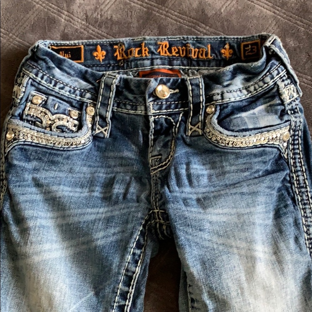 Boot cut rock revival jeans